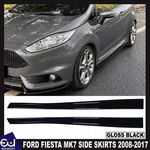 Gloss black side skirts - black,