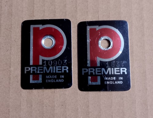 Vintage premier drum - badges, x