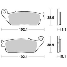 PAIR OF BRAKE PADS 627HF 627