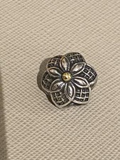 Trollbeads retired Strawberries silver bead with gold detail