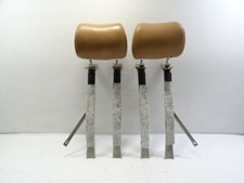 87 Mercedes W126 420SEL headrest set, rear seat, w/rails, palomino
