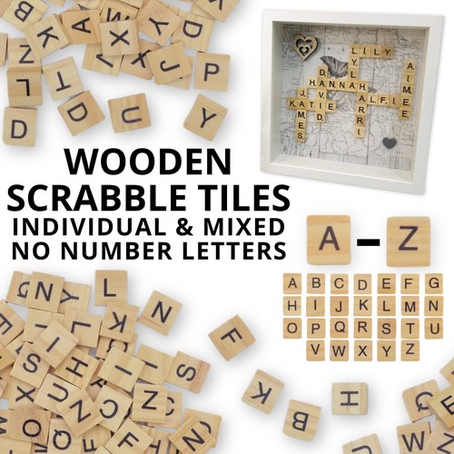 Wooden scrabble tiles - wooden,