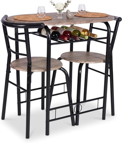 Black dining table set - table,