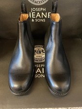 JOSEPH CHEANEY , BRAND NEW , SIZE 9, BLACK GRAIN LEATHER CHELSEA, DAINITE SOLE