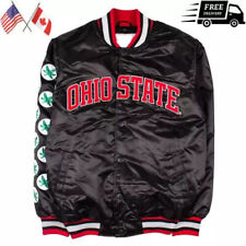 Men Ohio State Buckeyes Lebron James Bomber Full-Snap Satin Jacket Free Shipping
