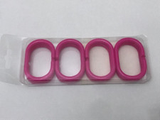 12 X Shower Curtain Rings Hooks Bathroom Plastic Strong Pole Rail Guide Hanger