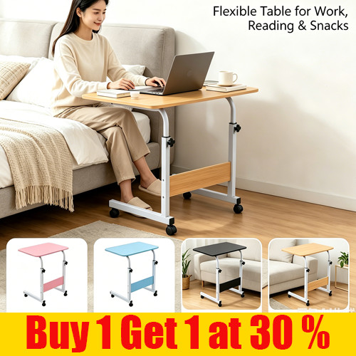 Adjustable rolling overbed - adjustable,