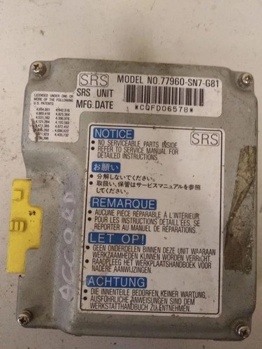 Honda accord vii - accord, srs