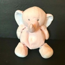 Carters Pink Elephant Baby Plush Soft Toy Sewn Eyes 10" Stuffed Animal 2011
