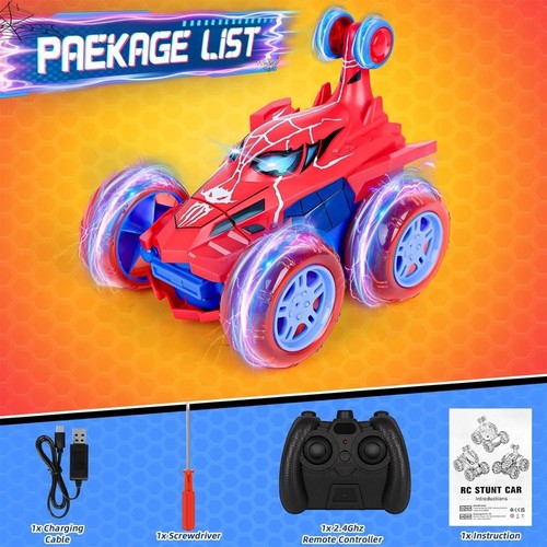 Spiderman stunt car remote - rc,