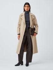 Weekend Max Mara Manu Pure Wool Wrap Coat, Camel, Beige, Size Uk 8 RRP£700