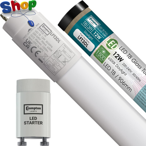 3ft led tube 6500k - 3ft, t8