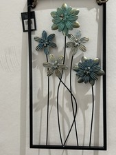 Metal Wall Art with Flowers