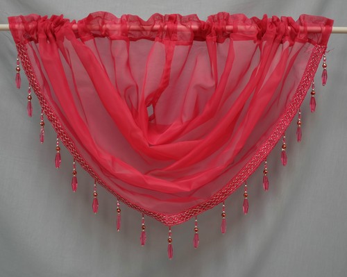 Voile swags crystal beaded - swags,