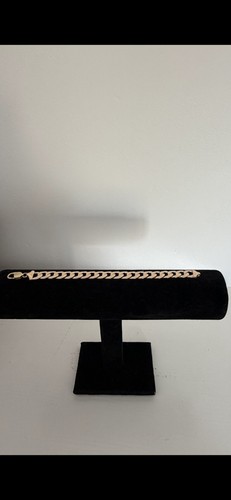9ct gold curb braclete - 9ct,