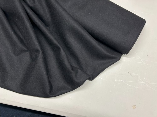 Black 100 wool serge material - black,