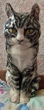 Large 12 Inch Pottery Cat  - Seneshall ? Winstanley ? 