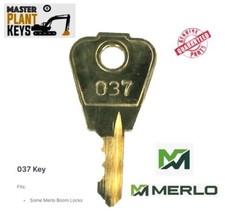 Merlo Telehandler Boom Lock Out Master Plant Key Replacement Number 037