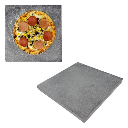 Baking pizza stone - stone., square