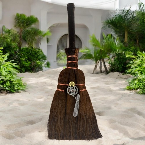 Handcrafted witch broom - witch, with