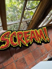 “SCREAM!” Comic-Style 3D Printed Sign – Retro Horror Art by Br3ttin3D