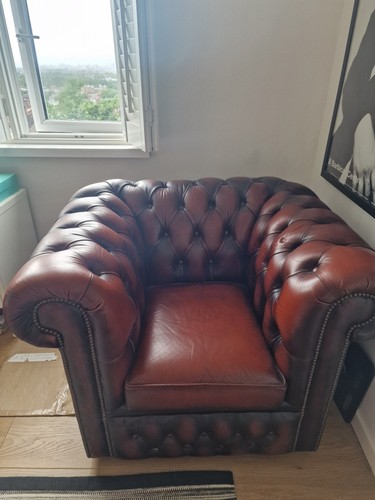Chesterfield oxblood leather - oxblood,