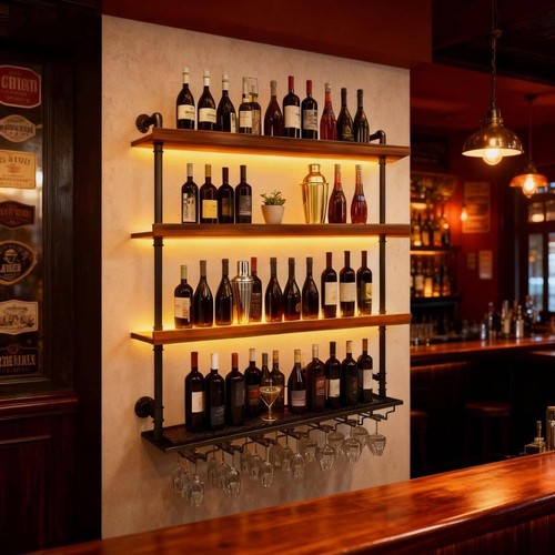 Wall mounted wine - wine, with