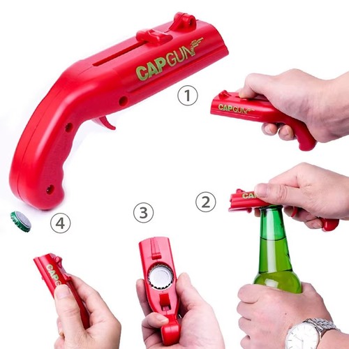 Beer bottle opener - bottle, gun