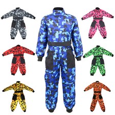 ZORAX Girls & Boys Children Motocross Camo Race Suit Durable Overalls Coverall