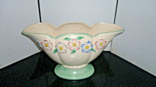 Vintage Kensington Ware Floral Decorated Oval Mantel Vase