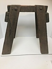 ANTIQUE PRIMITIVE MINIATURE SAW HORSE EXC PATINA 15 1/2” CARPENTRY WOOD WORKING