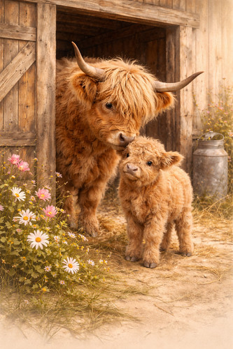 Highland cow and - highland,