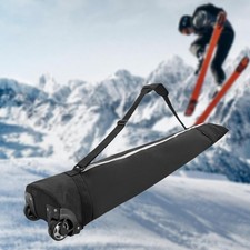 Ski Bag with Wheels Adjustable Strap Protector Double Rollers Snowboard Bag