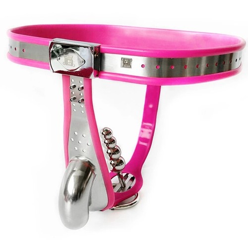 Male stainless steel chastity - steel,