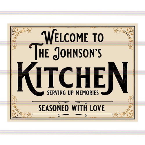 Personalised kitchen metal tin - personalised,