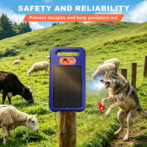 Solar powered fence energizer - powered,