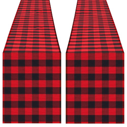 2pcs black red - buffalo, plaid