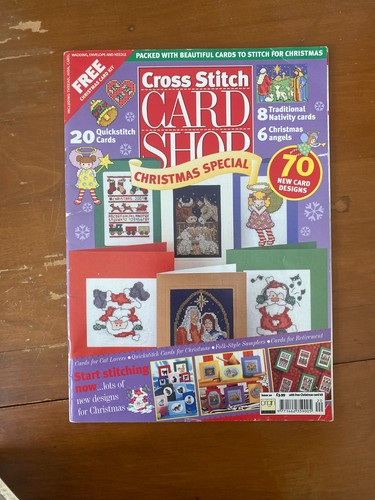 Cross stitch card - cross, shop