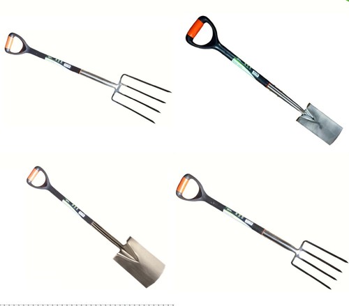 Garden spade fork tools - spade, border