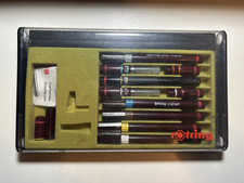 Vintage Rotring Pen Set 2mm to 0.2mm with Box and Instructions