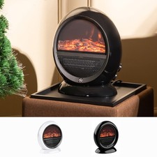 Freestanding Electric Fireplace Heater W/ Flame Effect Rotatable Head 1500W
