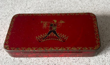 Vintage Jacobs crackers Free Sample empty tin 1930's 15x8x2.5 cm's