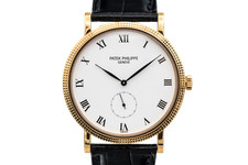 Patek Philippe Calatrava 33mm Black Leather 3919J-001 Circa 1990s