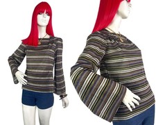 1970s vintage striped lurex