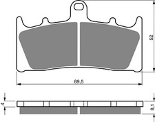 Brake Disc Pads Front R/H