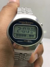 Vintage Citizen Crystron 4-095707 LCD Digital Quartz Men's Watch