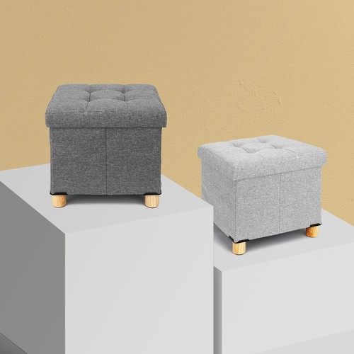 Folding storage stool seat - folding,
