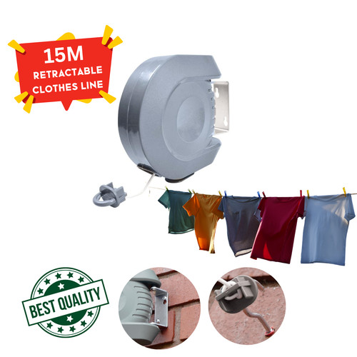15m retractable washing line - 15m,