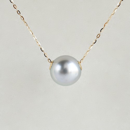 Silver 10mm tahitian pearl - silver,