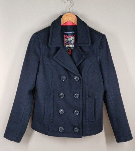 Superdry pea coat womens large - superdry,